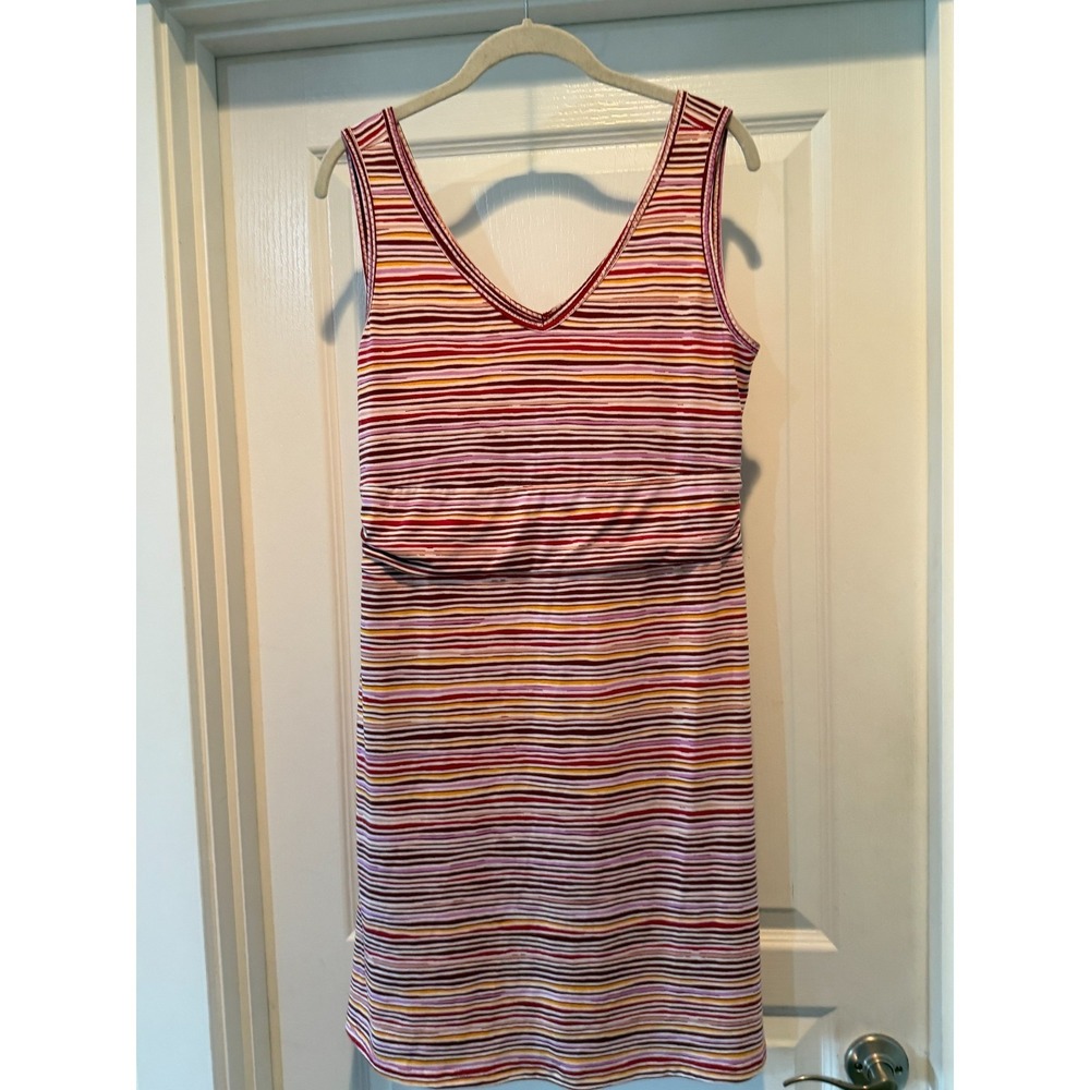 Title Nine Dress Womens Medium Multi Stripe Dream Sleeveless Athletic